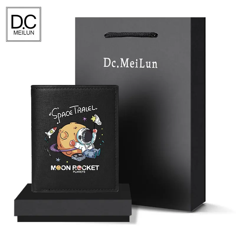 

Мужской кожаный кошелек DC.meilun, короткие тонкие мужские кошельки, держатели для денег и кредитных карт, мужской органический кошелек