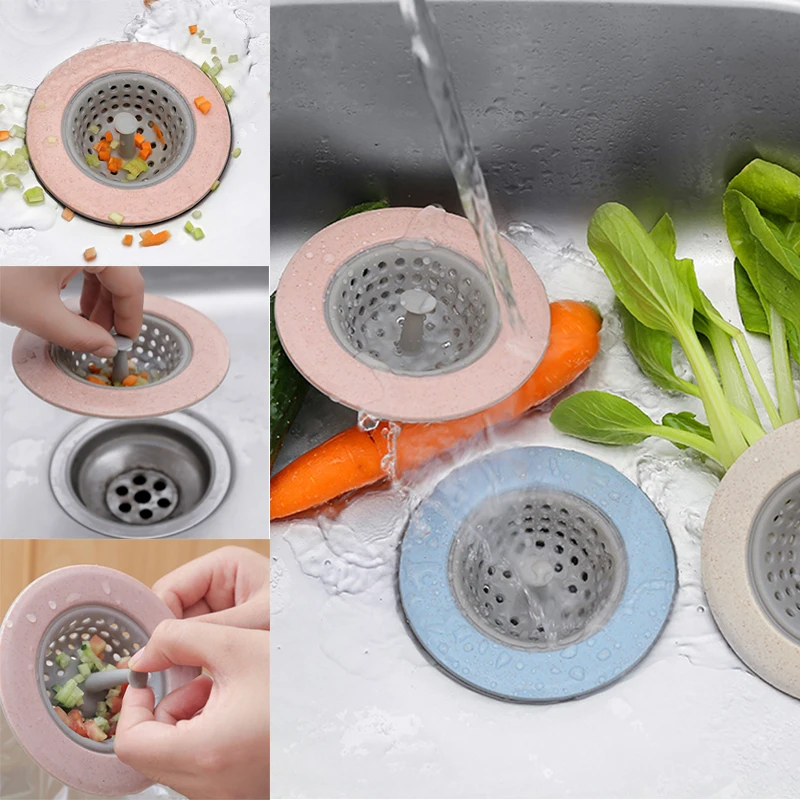Силиконовая/нержавеющая сталь кухонная раковина для ванной пробка фильтр