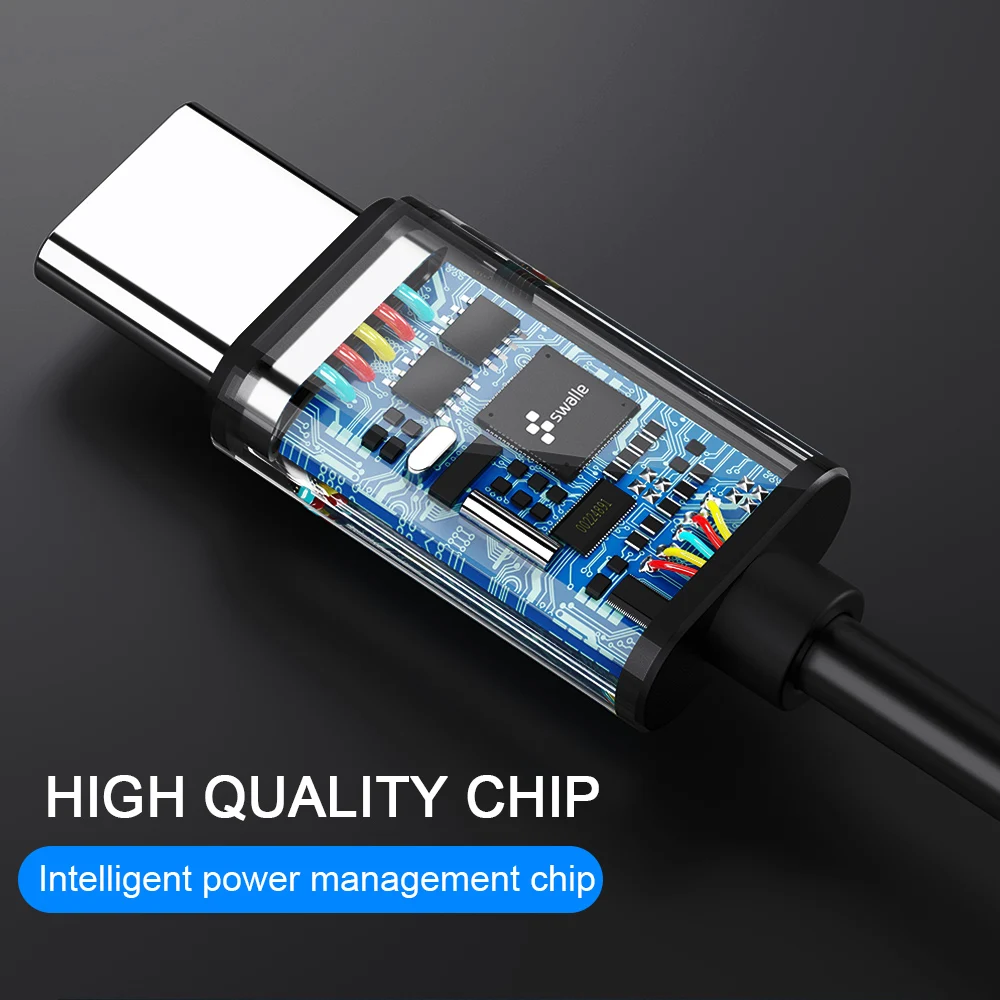 Swalle Dual Type C USB кабель для Samsung S20 быстрой зарядки Мобильный телефон устройств