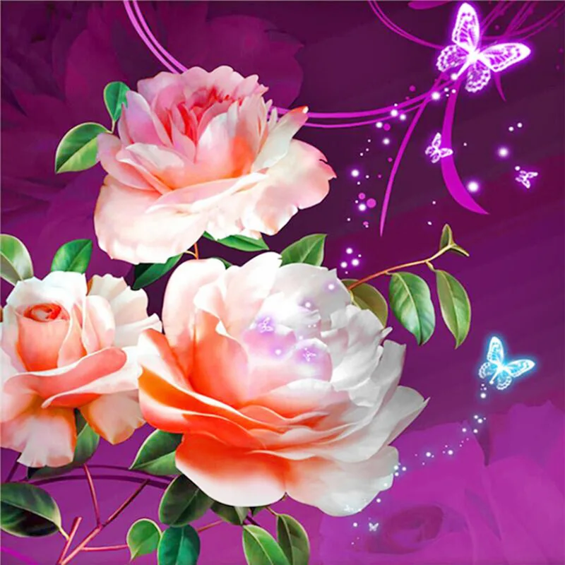 Набор для алмазной 5d вышивки крестиком картина с бабочками цветами животными