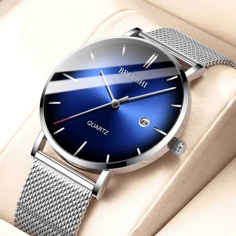 

Summer new gradient ultra-thin quartz watch fashion students men watch waterproof contracted men's watch