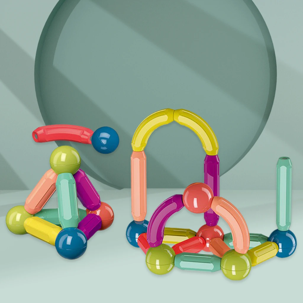 Геометрические магнитные строительные блоки детские забавные палочки замок