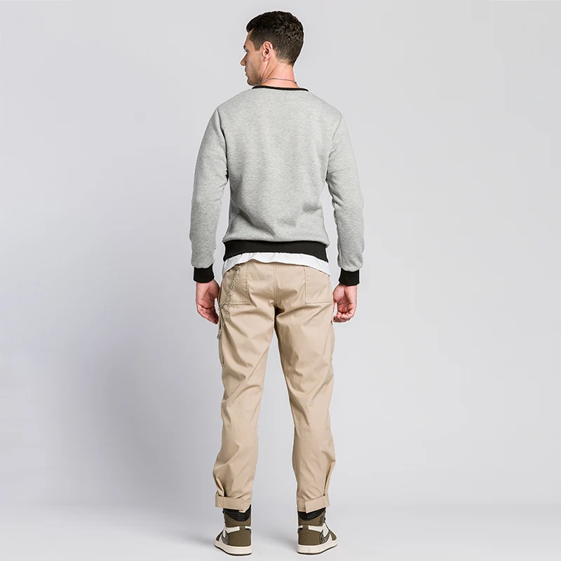 

2020 New Fashion Loose Solid Color O-neck Sweatshirt Men Basic Hoodies Tracksuit Spring Autumn Hoody Casual Streetwear Clothes