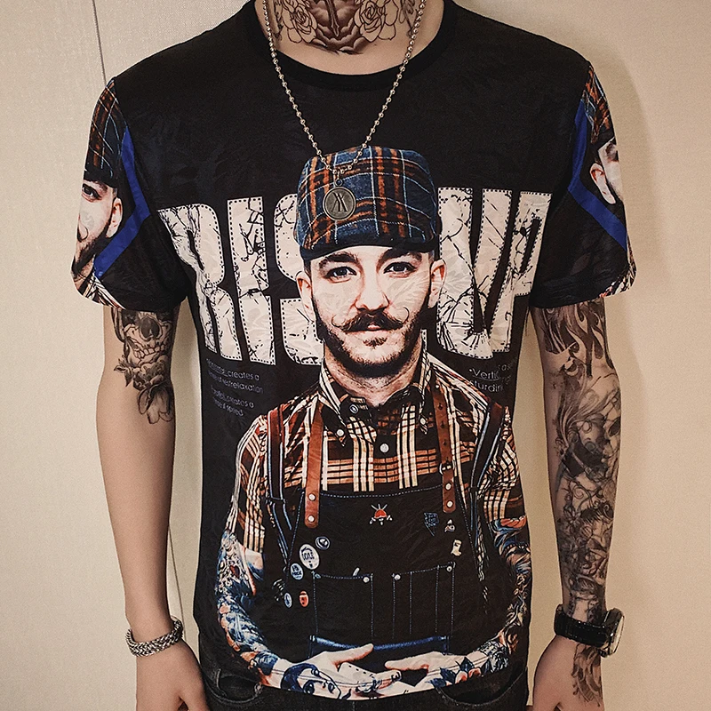 Новинка Футболка с персональным принтом Camiseta Hombre Клубные вечерние футболки Homme
