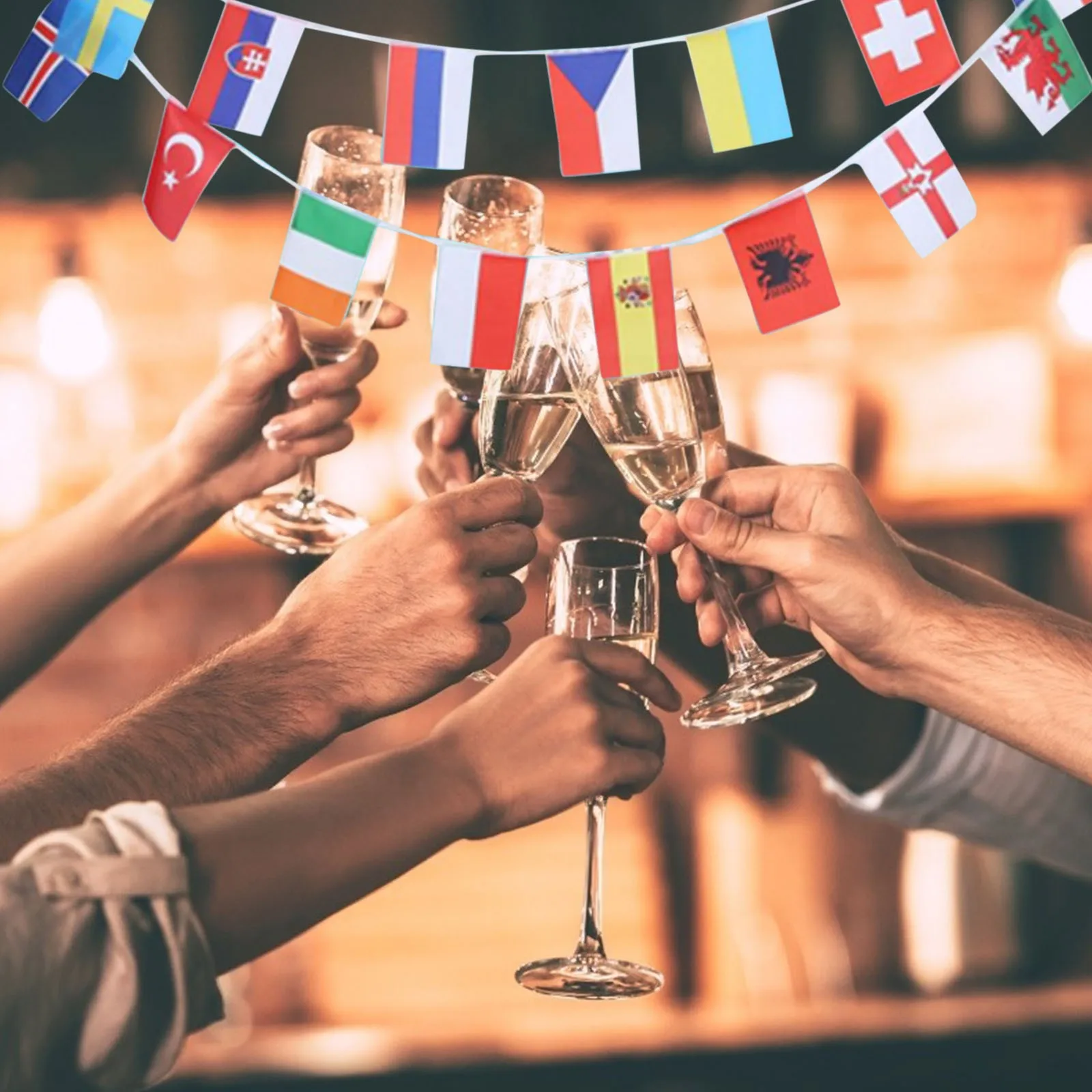 Футбол баннер для чемпионата клуб бар Ресторан Декоративные 24 гирлянда