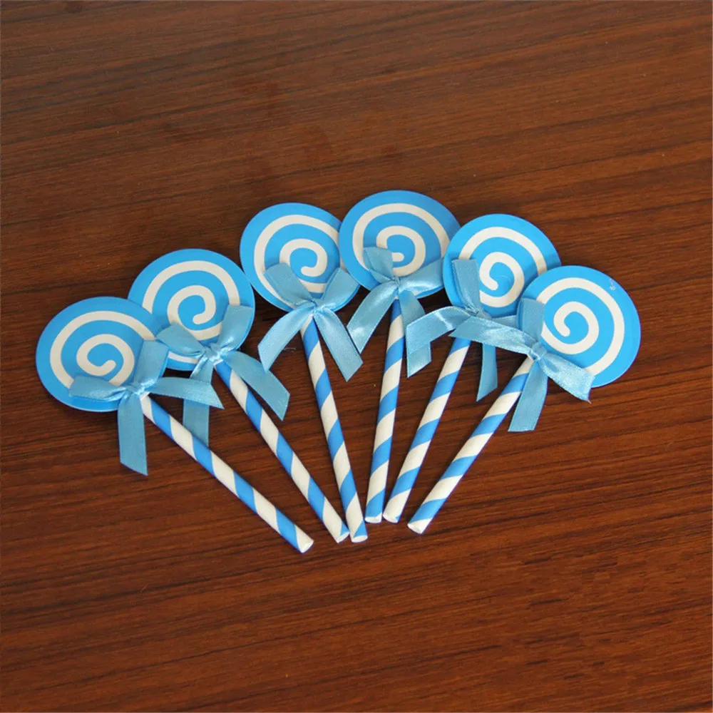12pcs blue Crley Happy Birthday Sweet Топпер для торта Love карусель декоративные десерт подставка для свадебного торта Свадебные украшения для праздника дома вечерние поставки - Цвет: 12pcs blue