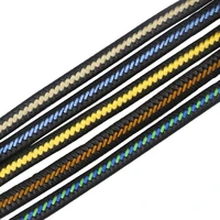 xuqian 12mm hot selling with 8 strands flat braided genuine leather and rattail cord for diy bracelet a0067