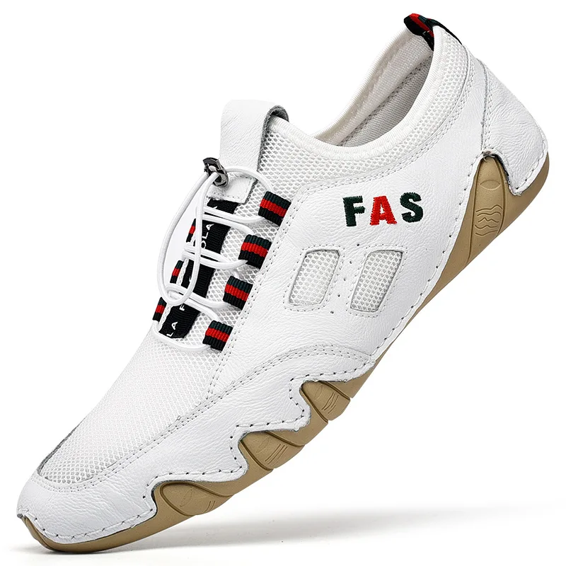 

Men's Fashion Shoes 2021 Spring New Men's Leather Shoes Soft Leather Peas Shoes Sports Casual Shoes Comfortable Breathable One