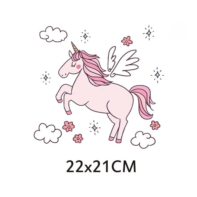 Kawaii нашивки в форме единорога термонаклейка на одежду мультяшная наклейка