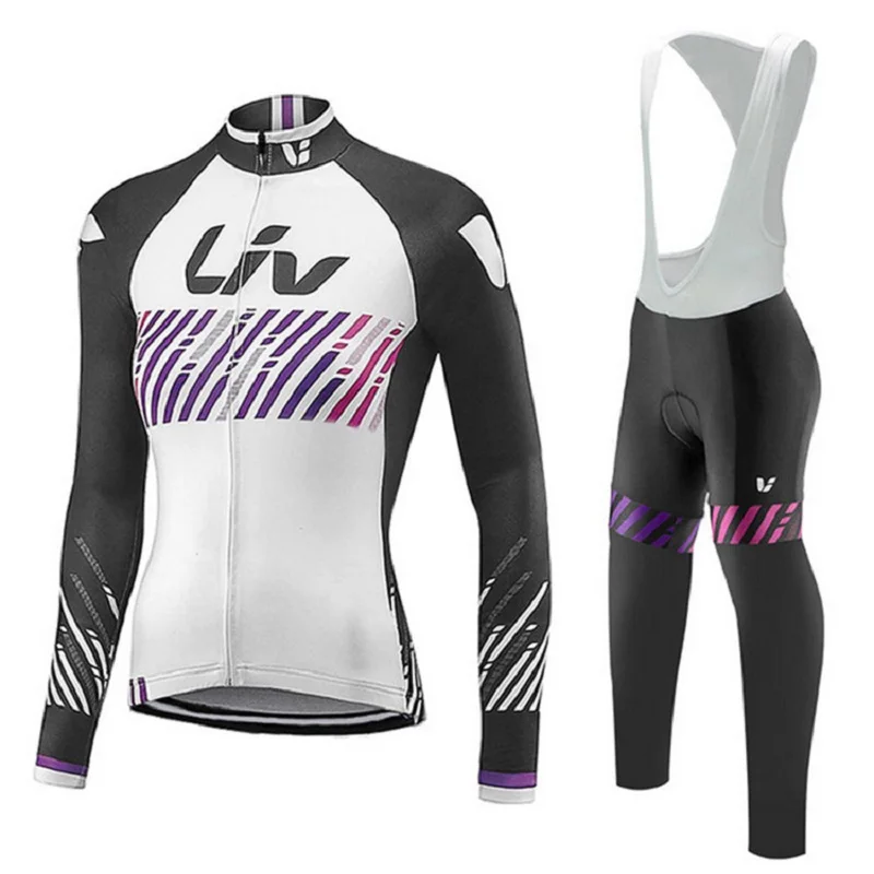 LIV 2018 женский спортивный трикотажный комплект с длинным рукавом для велоспорта