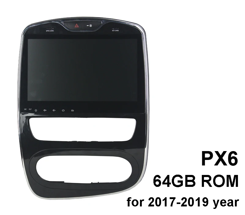 PX6 DSP автомобильный DVD плеер ips Android 9,0 4 Гб+ 64 Гб RDS радио gps карта Wi-Fi Bluetooth для Renault Clio 2013 - Цвет: PX6 64GB ROM