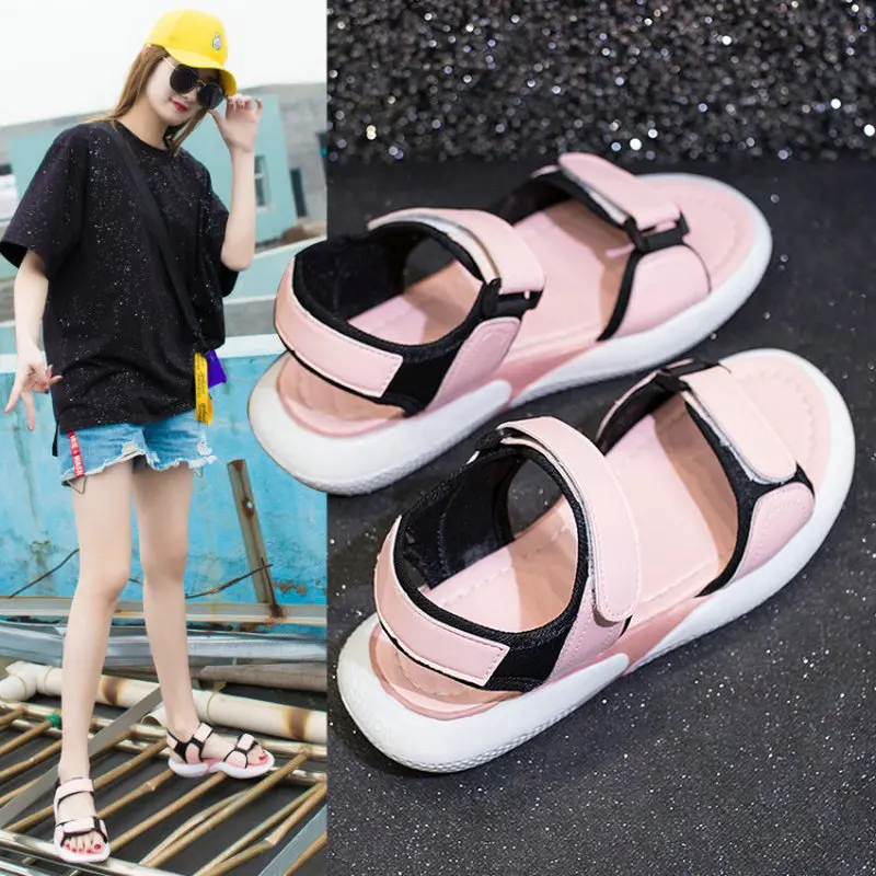 Новинка Красивые летние босоножки на танкетке Женская повседневная обувь с