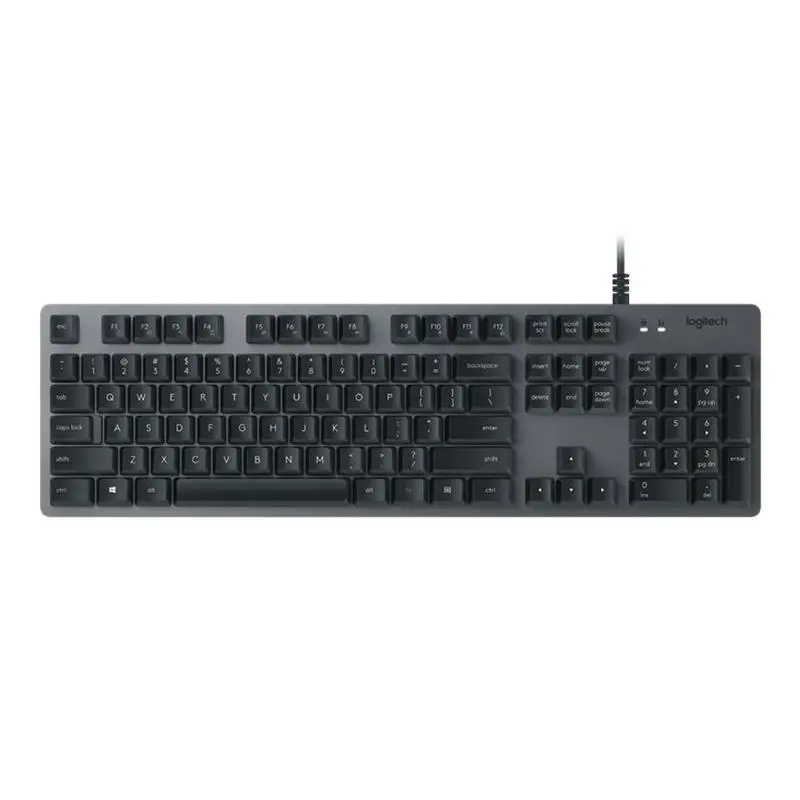Ограниченное по доступной цене! новые продукты logitech K840 профессиональный кабель игровой алюминиевый механическая клавиатура Genius