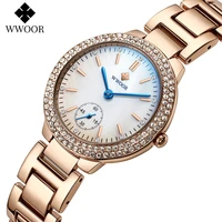 wwoor ladies watch luxury brand ladies white wrist watch minimalist analog quartz movement women casual watches relogio feminino