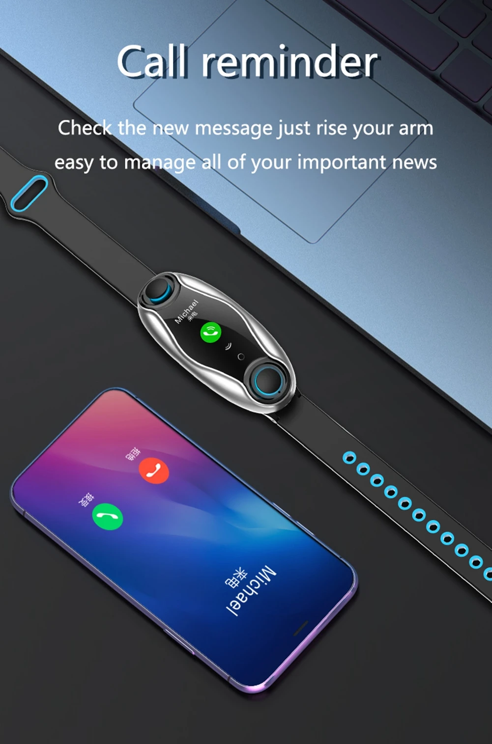 LEMFO LT04 Smart Watch with Wireless Headphones Bluetooth 5.0 Blood Pressure BT calls Smart Watches For Men Women Presale
