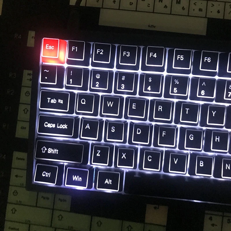 YMDK ABS ANSI ISO боковая подсветка верхняя подсветка 1,5 мм толщина блеск через Keycap только набор ключей для YMD75 KBD75 Keycool 84 KBD67 XD64 GK64