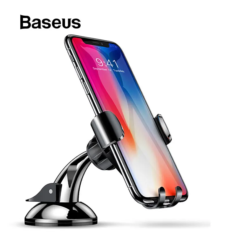 Автомобильный держатель Baseus Gravity, присоска для приборной панели, подставка для телефона, автомобильный держатель для мобильного телефона для iPhone X 8 7 huawei mate 9