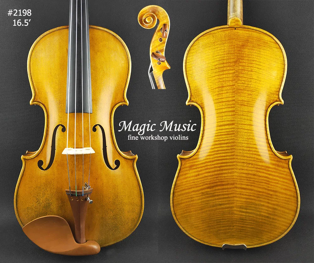 50 лет ели! Harrison Amati viola Размер 16,5 дюйма#2198, модель Amati& масляной Лаки ручной работы