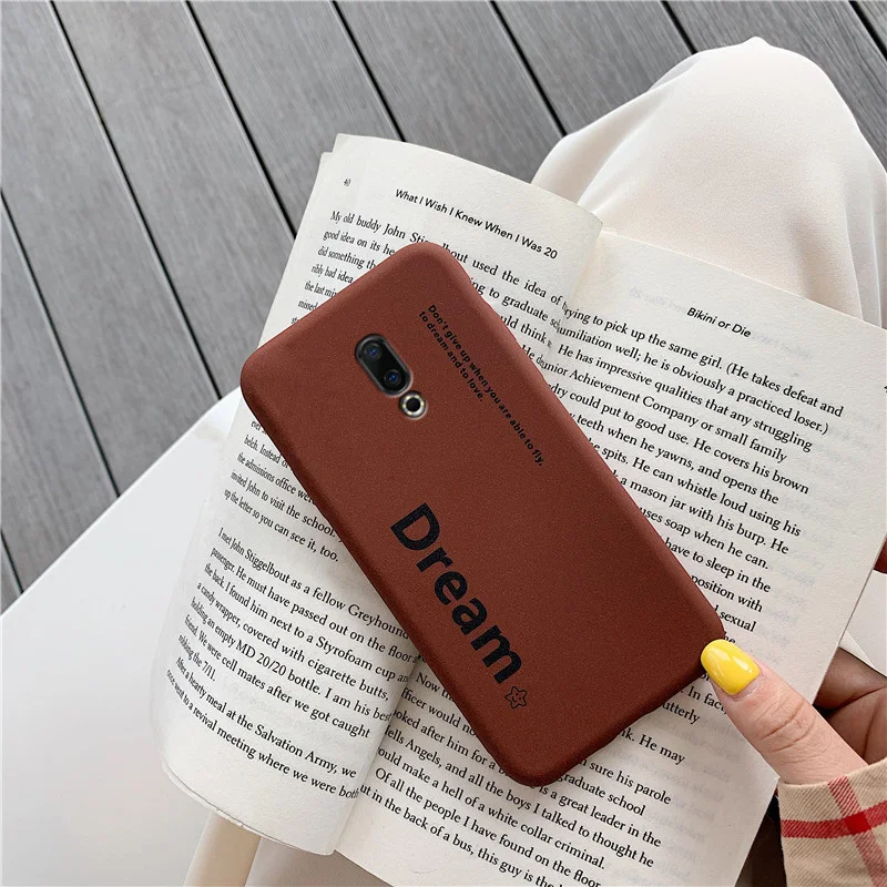Матовый чехол grit с надписью для Meizu 16 16x16th plus m6s mx mx6 mx5 e3 e2 m3e m6 m5 m3 note m5s коричневый в