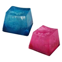 handmade customized oem r4 profile resin keycap for cherry mx switches mechanical keyboard rgb snowflake resin keycap