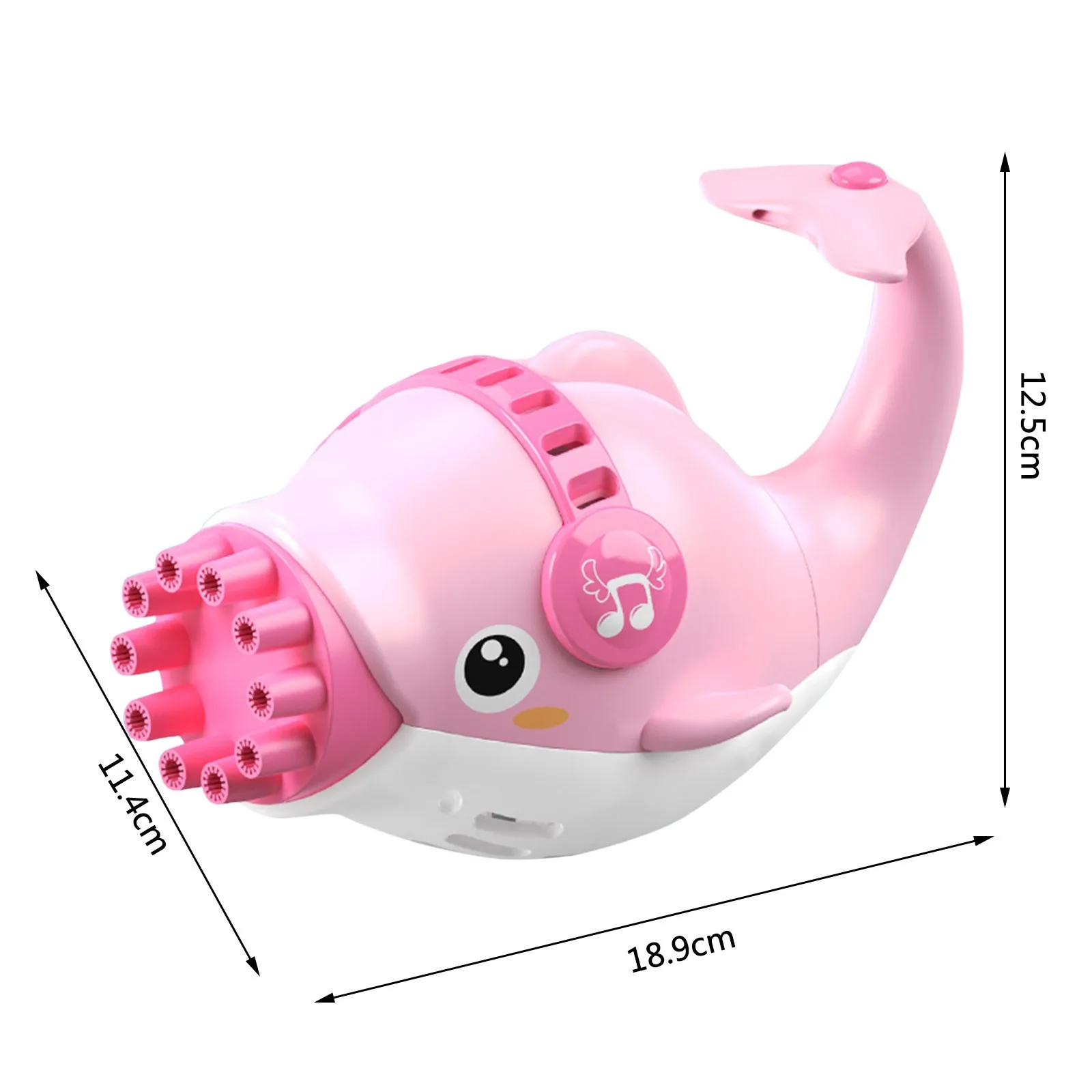 

Cute Dolphin Gatling Bubble Machine Bubbler Summer For Kid Outdoor Toy Children Automatic Bubble Gun(Without Bubble Water)