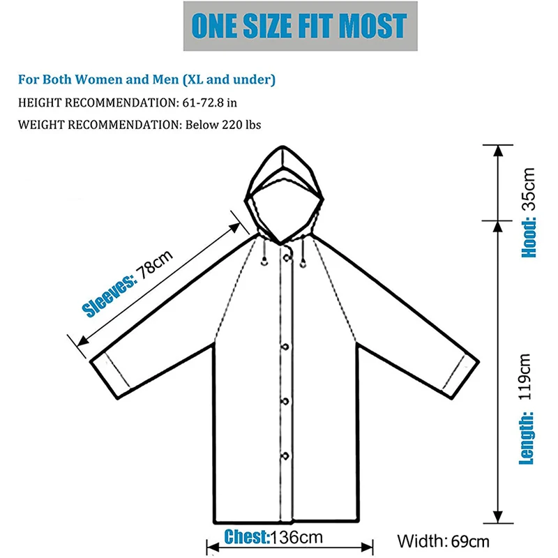 2021 Raincoat Women Men Impermeable Thickened Waterproof Tourism Outdoor Hiking Rain Poncho Hooded Coat | Дом и сад