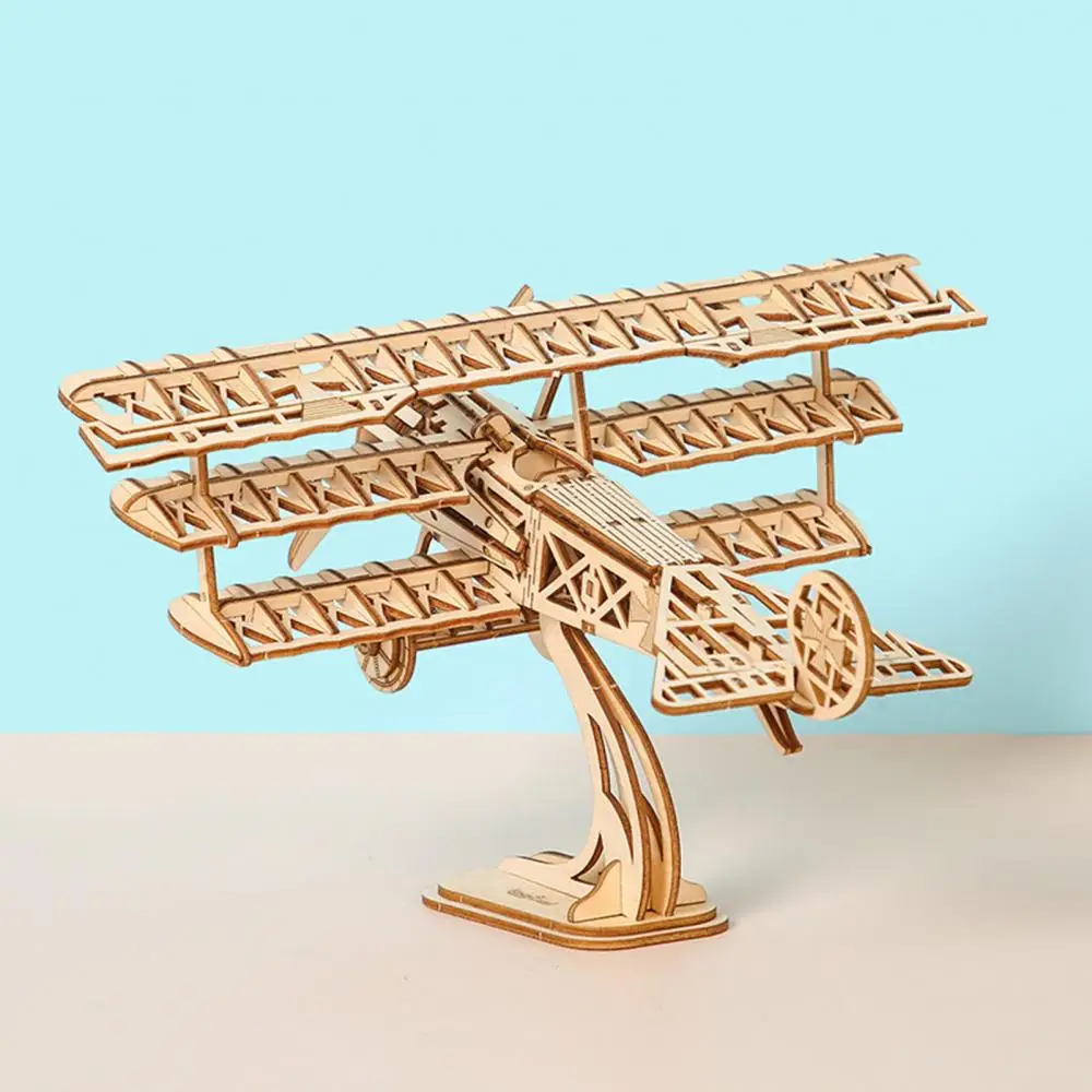 DIY Craft Aircraft Model Hands 3D Wooden Puzzle Bundle Set Pack Educational Wood Airplane Toy Building Kit | Дом и сад