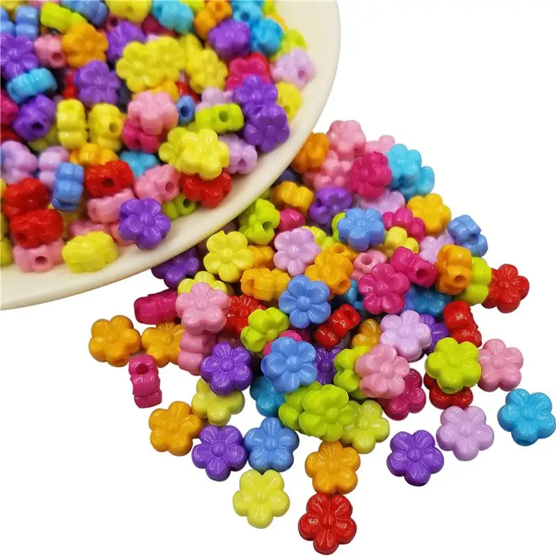

NEW 50pcs 9mm Five-pointed Star Acrylic Beads Loose Spacer Beads for Jewelry Making DIY Bracelet Accessories