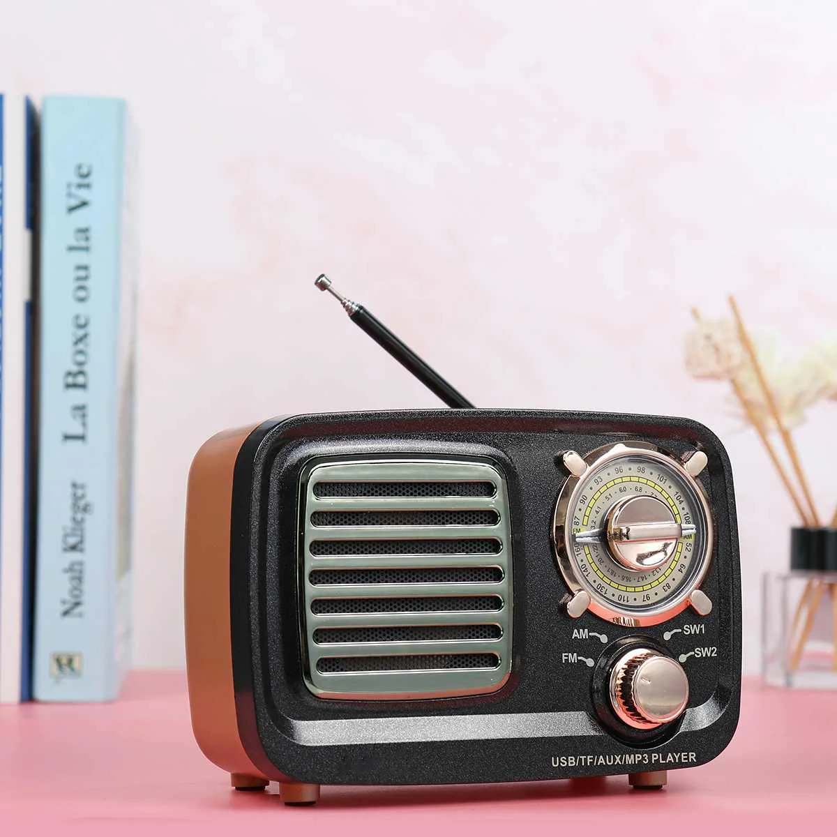 Bluetooth портативное Ретро Радио басовая колонка FM AM SW плеер портативная карта мини
