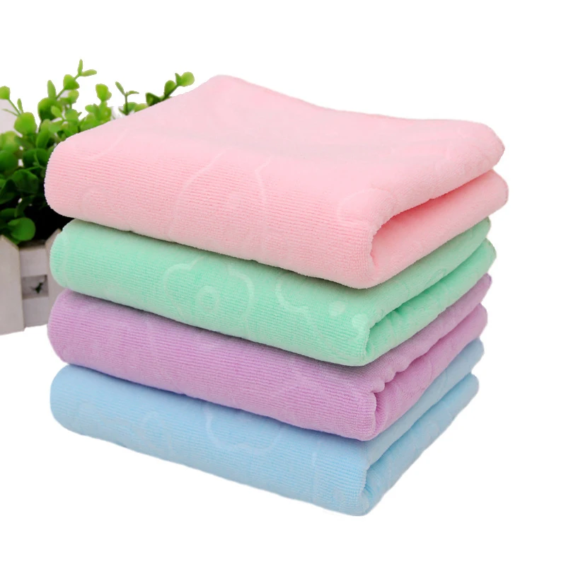 

35*75cm Home Textile Towels Embossed Thick Soft Absorbent Ultrafine Fiber Towel
