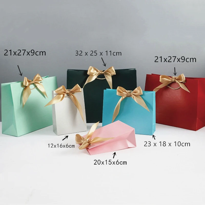 10 шт. Подарочный пакет подарочный бумажный с лентой свадебный коробка сувениры