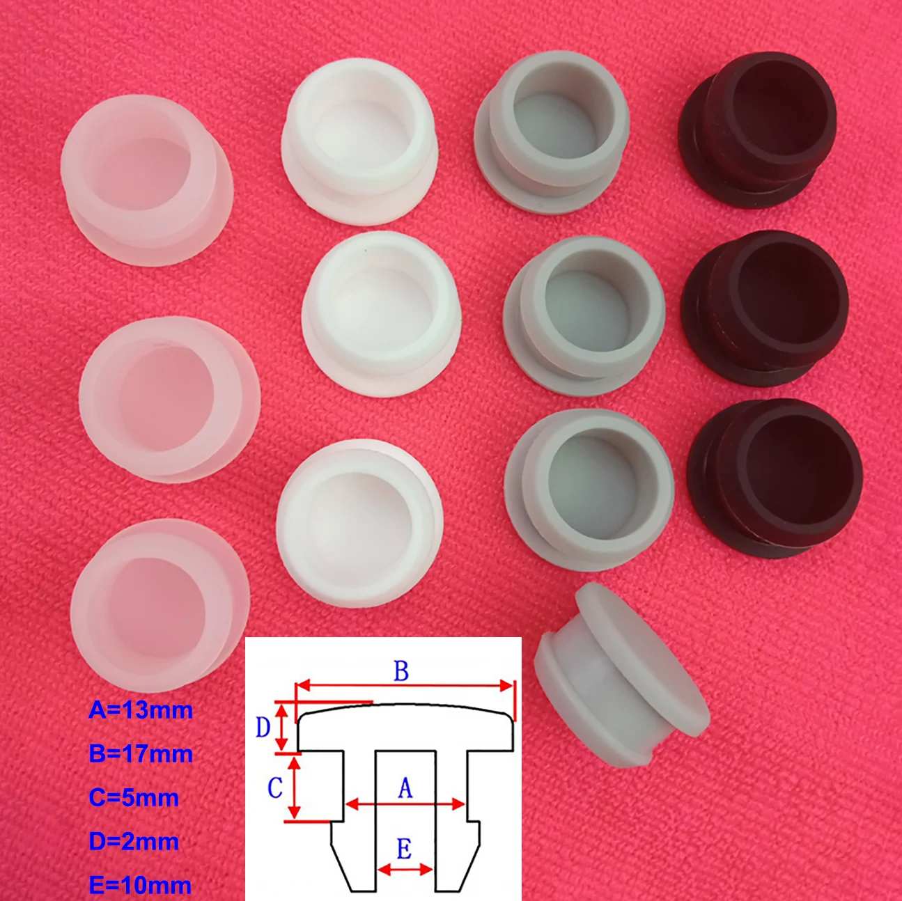 

5/10/20/30pcs 13mm Silicone Rubber Hole Caps Inner Hole 10mm T-type Plug Cover Snap-on Gasket Blind Hole Seal Stopper