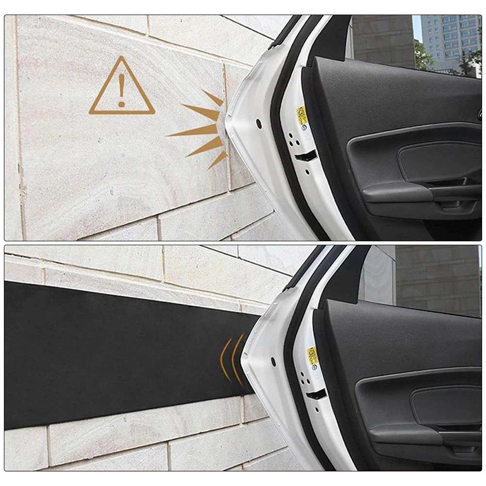 

200cm X 20cm Car Door Protector Garage Rubber Wall Guard Bumper Safety Parking
