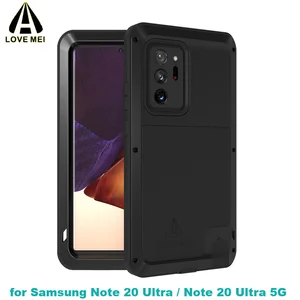 for samsung note 20 ultra love mei shockproof metal aluminum case cover for galaxy note 20 ultra 5g three proofing lovemei case free global shipping