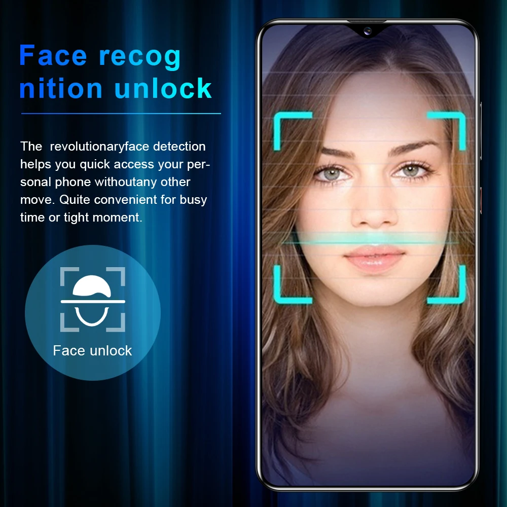 

Unlocked Original Android Phones Smartphone 6.8inch Cellphone Dual SIM Camera 4G Cell Mobile Smart Phone Fingerprint Face Unloc