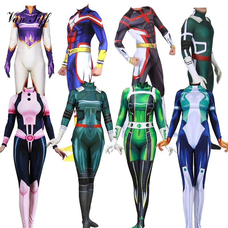 

Мой герой Deku все возможно, костюмы для детей, мужчин, Косплей Женщины Zentai, костюм боди спандекс ткань одежда для взрослых