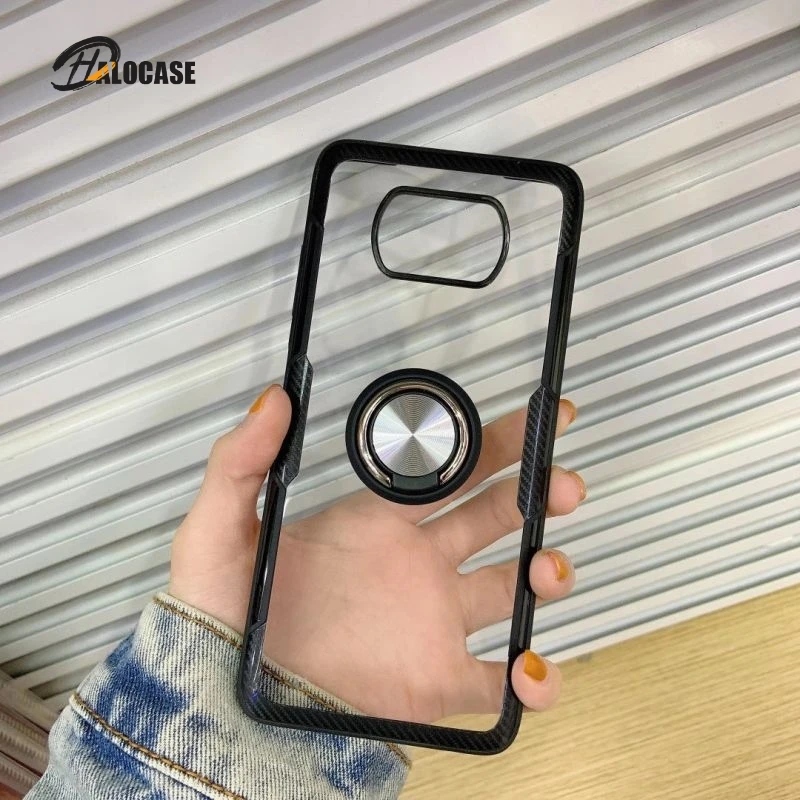 

Luxury Transparent Phone Case For Xiaomi POCO X3 NFC case POCO X3 metal Bracket Finger Ring Back Cover for POCO X3 NFC Fundas