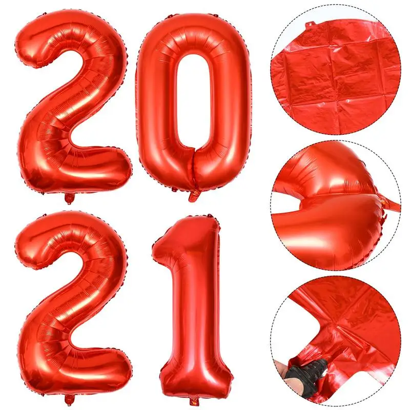 

1 Set Aluminum Foil Balloons Number Design Balloons Party Decor Party Supplies