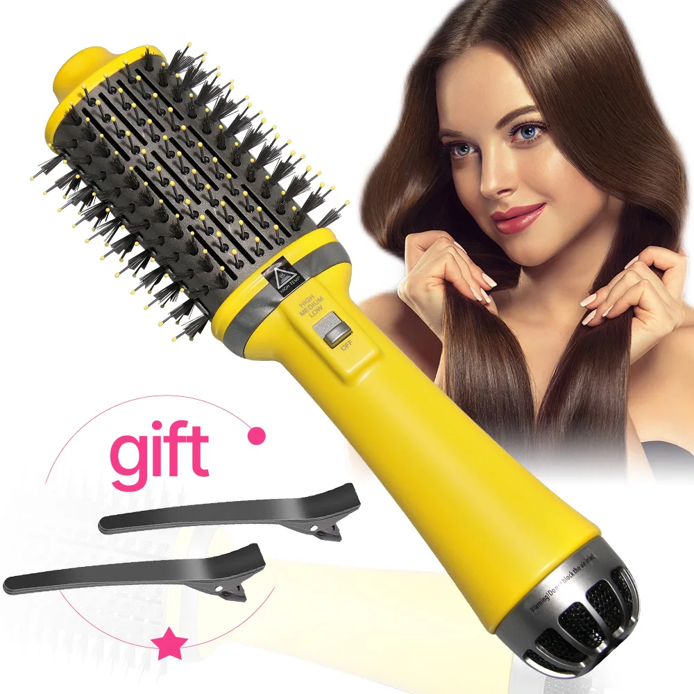 New 3th One Step Hair Dryer Hot Air Brush Professional Blow Dryer Comb Curling Iron Hair Straightener Brush Hair Styling Tool
