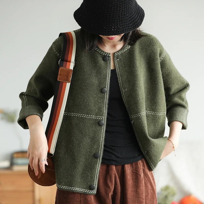 19 осень имитация норки шерсть вязание без подкладки Верхняя одежда куртка с