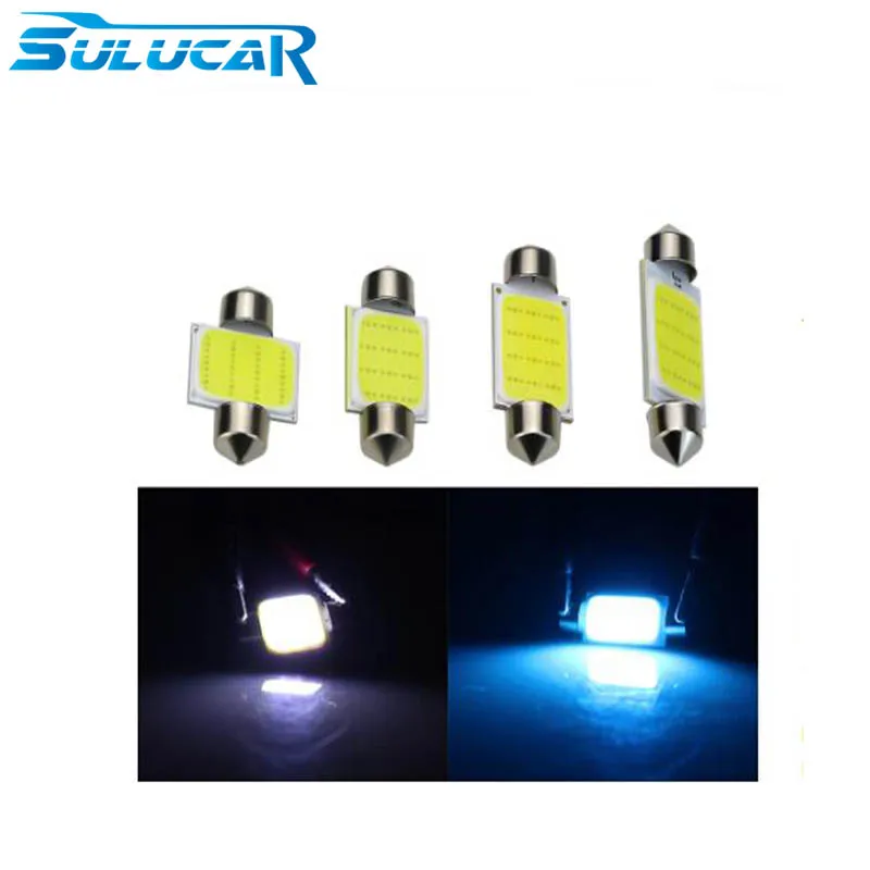 10 шт. автомобильные лампы C5W COB светодиодный 12 В SMD 31 мм 36 39 42 купольный фестон