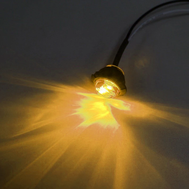 

2X Mini Amber 3/4" Round Side 3 LED Marker Trailer Car Bullet Light Waterproof Wholesale&Dropshipping