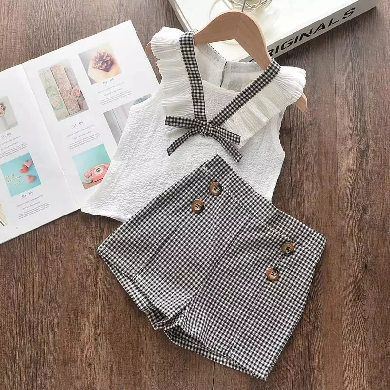 Melario Polka Dot Printed Casual Clothing Sets for Girls Sleeveless T Shirt Shorts 2pcs Suits Toddler Girl Clothes Outfit | Детская