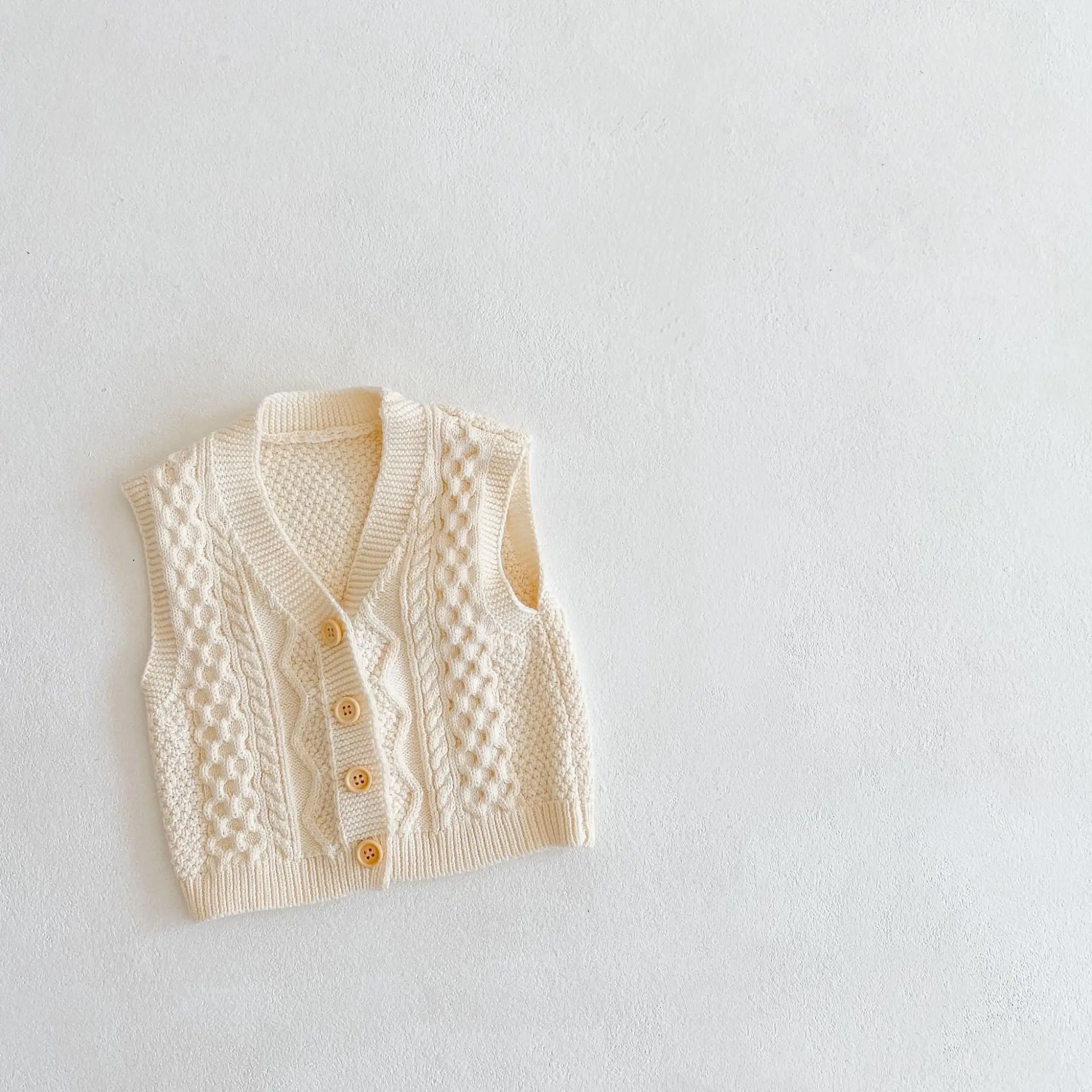

Korean Children Fashion Vest Boys Girls Clothes Spring Autumn Thick Infant Toddler Cardigan Knitted Sweaters Kids Casual Outfits