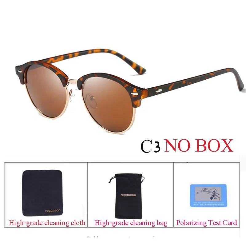 Мужские/женские мужские круглые поляризованные солнцезащитные очки |