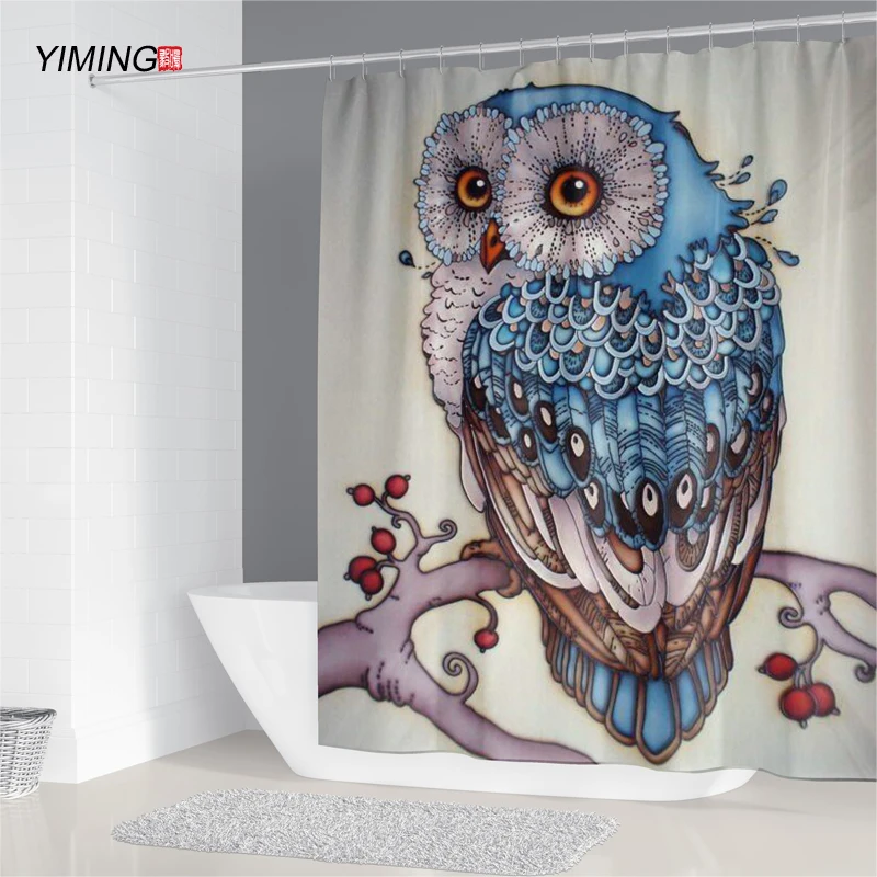 Занавеска для душа YIMING с принтом динозавра моющаяся декоративная занавеска