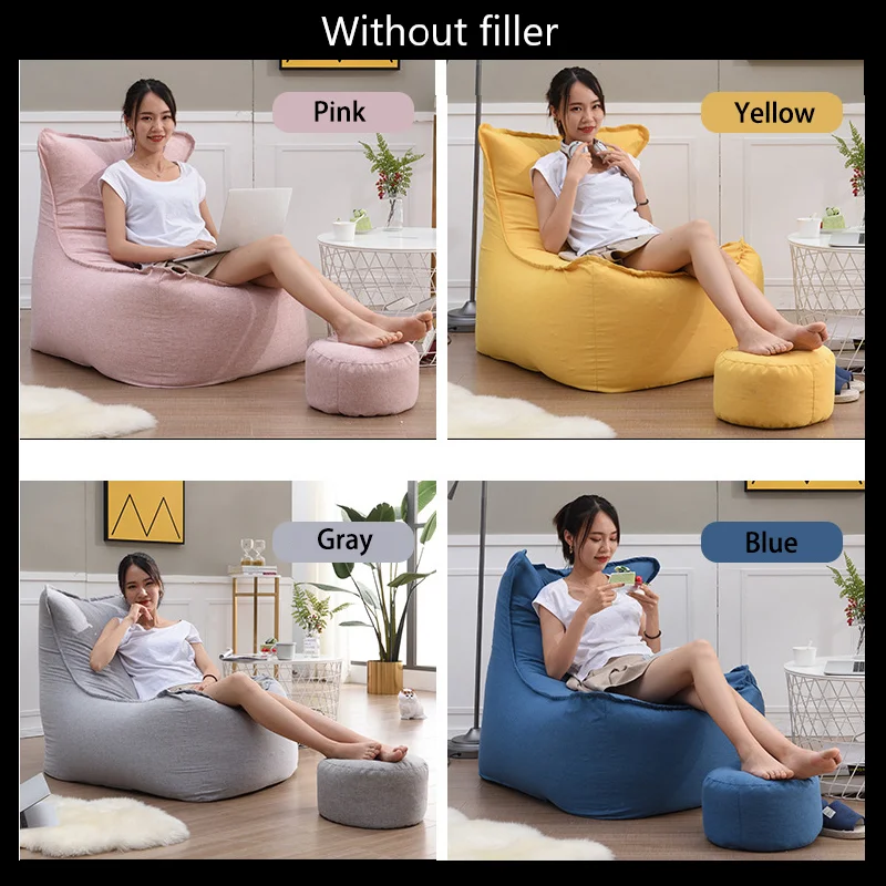 

Lazy Sofa Bean Bag Cover,Ttatami Single Bedroom Living Room Creative Balcony Lounge Chair Cover Small Apartment Lazy Chair Cover