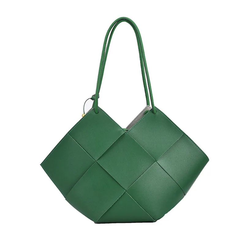 

Large Capacity Weave Composite Handbags for Women 2021 Underarm Pu Leather Bag Tote Female Summer Luxury Brand Shoulder Bags