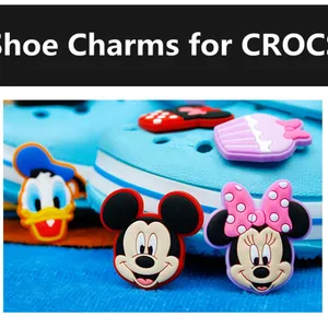 Disney Cartoon Animal Croc Charms Accessories Mickey Mouse PVC Shoe Decoration Elegance for Women Bo