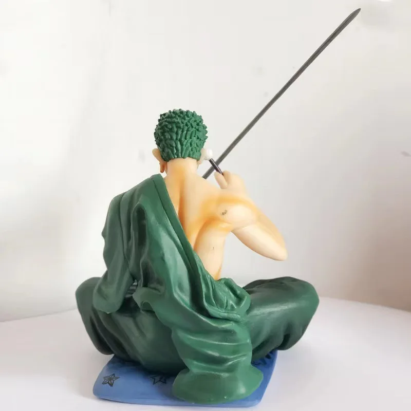 Аниме Фигурка ророноа Зоро 18 см статуя с мечами модель украшение для дома